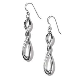 Brighton Silver Interlock Twist French Wire Earrings - NWT